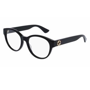 Gucci GG 0039O c.001 Black Gold Round Eyeglasses